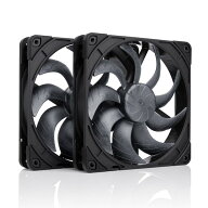 Noctua ファン NF-A14x25-G2-PWM-SX2-PP-CH-BK ブラック プレミアム静音140mm プッシュプルと並列使用対…