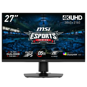 �y3��5�������zMSI �Q�[�~���O���j�^�[ 4K 160Hz / �t��HD 320Hz�����R�ɐ؂�ւ��ł��� �f���A�����[�h���� MAG 272URDF E16 27�C���` / 4K UHD (3,840×2,160) / 160Hz (�t��HD�ݒ莞�F320Hz) / 0.5ms (GTG �ŏ��l) / �u