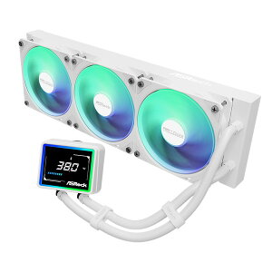 ASRock ����N�[���[ Challenger White 360 Digital �z���C�g �ȈՐ���N�[���[ 3�C���`�X�}�[�g�f�B�X�v���C 360mm���W�G�[�^�[ 3���|���v ARGB LGA1851/1700 AM5/AM4�Ή��y�L�����Z���s�E�k�C�����ꗣ���z