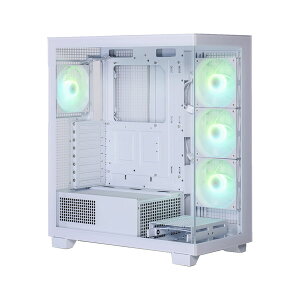 ���l�u�� PC�P�[�X KRC-AT01W �z���C�g KRC-AT01�V���[�Y ATX�}�U�[�{�[�h�Ή� �K���X�p�l��(�t�����g�E���T�C�h)�̗p ARGB�t�@������ �s���[���XPC�P�[�X�y�L�����Z���s�E�k�C�����ꗣ���z���s