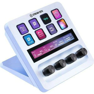 Elgato Stream Deck + White (���{��p�b�P�[�W) �z���C�g 10GBD9911-JP �G���K�g �X�g���[���f�b�N ���� �z�M �Q�[�� ���y �^�b�`�X�g���b�v���� �_�C���� �J�X�^���\��LCD�L�[�y�[���v�m�F�E�L�����Z