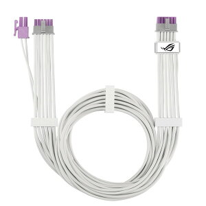 ASUS �r�f�I�J�[�h�d���P�[�u�� ROG-EQUALIZER-WHITE �z���C�g 12V-2x6 PCIe �d���P�[�u�� ATX 3.1 / PCIe 5.1 ���� �O���t�B�b�N�{�[�h�ی� ���ו��U�݌v 750mm�y�L�����Z���s�E�k�C�����ꗣ���z���s�z 0