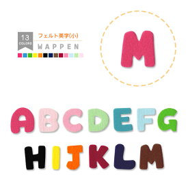 フェルトアルファベットワッペン 小 濃いピンク 薄ピンク 水色 青色 型抜き フエルト 文字ワッペン イニシャル 入園 入学 アイロン接着