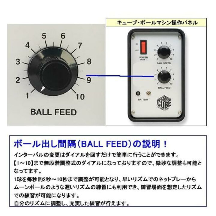 楽天市場】キューブ・ボールマシン 内蔵バッテリーモデル 硬式 テニス 