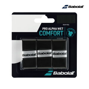 Babolat�@Pro Alpha Wet ×3�@�u���b�N�@653054-bk�@�I�[�o�[�O���b�v�@3�{����@�o�{���@�e�j�X �A�N�Z�T���@�����@�O���b�v�e�[�v�@�v���A���t�@�E�F�b�g�@���y�|�X�g�����Ή��z