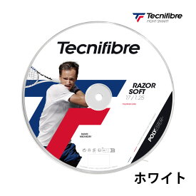 【マラソン限定！最大2,000円OFFクーポン】テクニファイバー RAZOR SOFT　レイザーソフト 200m　ホワイト　04RRAS　ロール　ストリング　ガット　硬式テニス　Tecnifibre