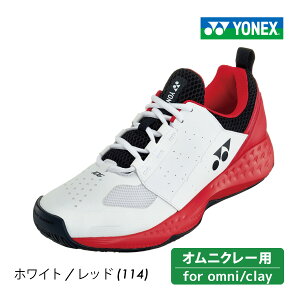 YONEX パワークッション 106 SHT106-114 ヨネックス POWER CUSHION106 2024SS ホワイト/レッド テニスシューズ クレー・砂入り人工芝シート用