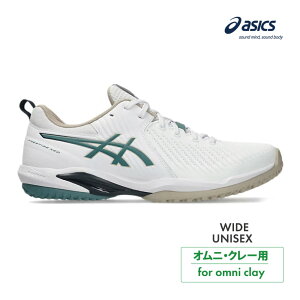 ASICS�@PRESTIGE NEO OC WIDE(�I���j�E�N���[)�@�v���X�e�[�W�l�I OC ���C�h�@1043A029-101�@�A�V�b�N�X�@�e�j�X�V���[�Y�@WH×FOGGY TEAL�@2026FW�@ASI01