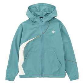 le coq sportif クロスジャケット レディース 肌面ドライ ストレッチ 形態安定 ジャージ QMWWJF22-GR　2023FW グリーン　ルコックスポルティフ WOMEN　テニス