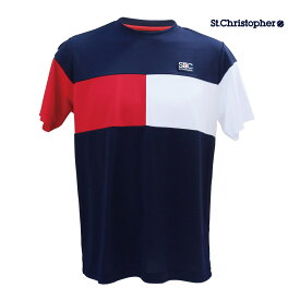 St.Christopher ブレストスウィッチゲームシャツ STC-BDM1363-NV　2024SS ネイビー　セントクリストファー MEN　テニス
