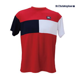 St.Christopher ブレストスウィッチゲームシャツ STC-BDM1363-RD　2024SS レッド　セントクリストファー MEN　テニス