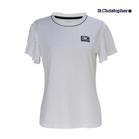 St.Christopher プリーツスリーブゲームシャツ STC-BDW2381-WH　2024SS ホワイト　セントクリストファー レディース　テニス