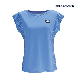 St.Christopher サイドクロワゾンゲームシャツ STC-BDW2363-SK　2024SS スカイ　セントクリストファー レディース　テニス