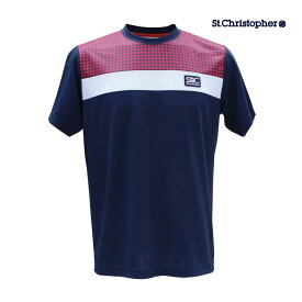 【SALE】St.Christopher ピエドプルゲームシャツ STC-BCM5423-NV　2023FW　ネイビー　 セントクリストファー　メンズ　テニス