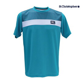 【SALE】St.Christopher ピエドプルゲームシャツ STC-BCM5423-TQ　2023FW　ターコイズ　 セントクリストファー　メンズ　テニス