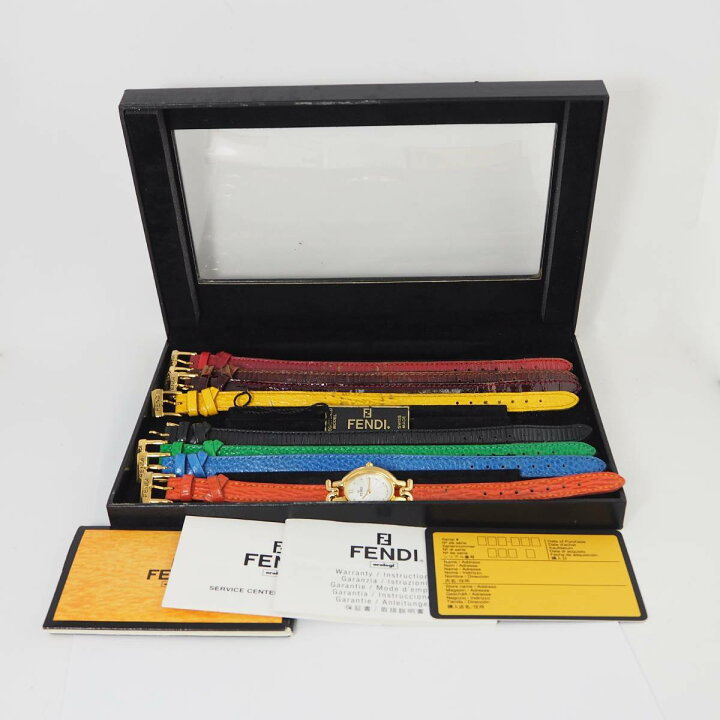 楽天市場】FENDI フェンディ チェンジベルト 640L GP/革 クォーツ 