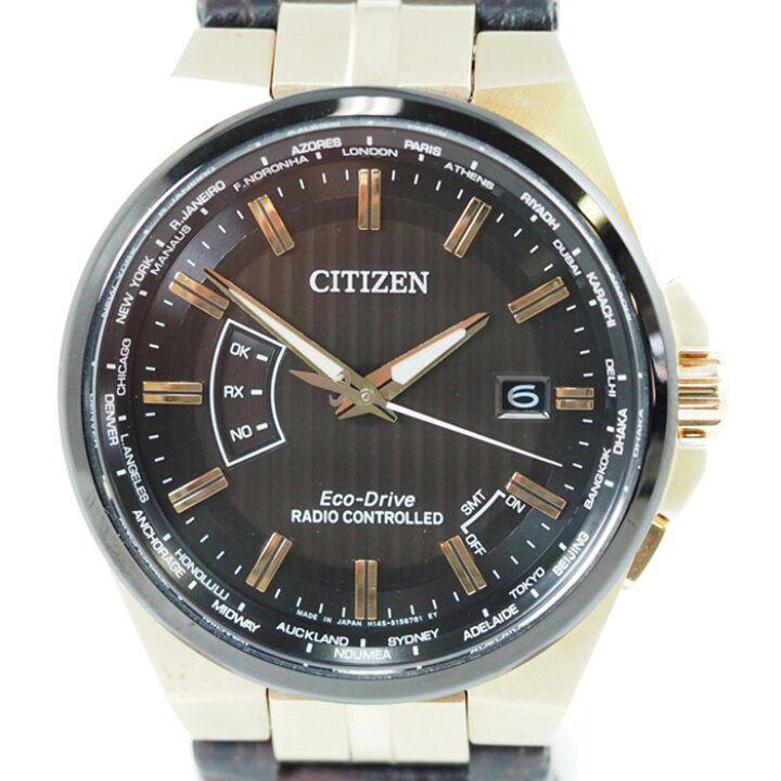 楽天市場】CITIZEN シチズン エコドライブ ソーラー電波時計 SS/革  