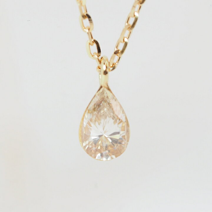 楽天市場】agete アガット K18イエローゴールド ペアシェイプダイヤ0.1  