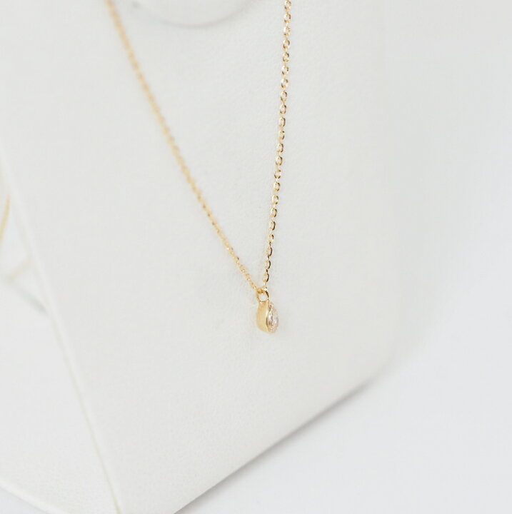 楽天市場】agete アガット K18イエローゴールド ペアシェイプダイヤ0.1  