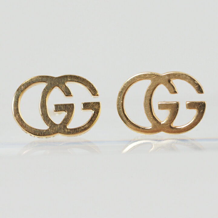 楽天市場】GUCCI グッチ 750 YG K18イエローゴールド ダブルG ピアス 