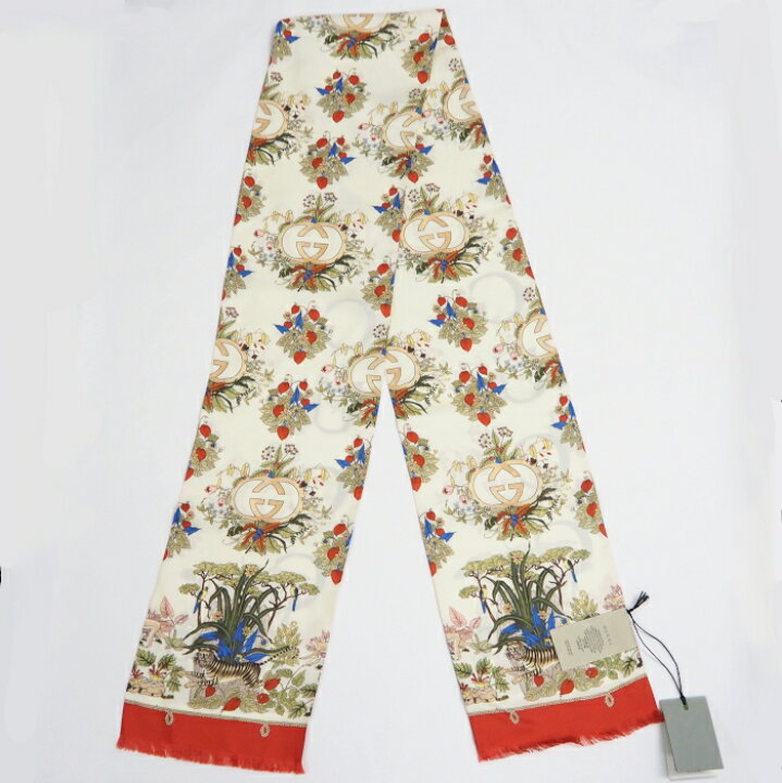 楽天市場】未使用 GUCCI グッチ 100周年記念 シルク100％ ストール 