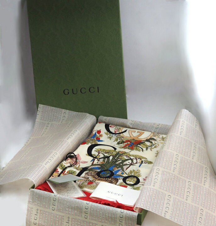 楽天市場】未使用 GUCCI グッチ 100周年記念 シルク100％ ストール 