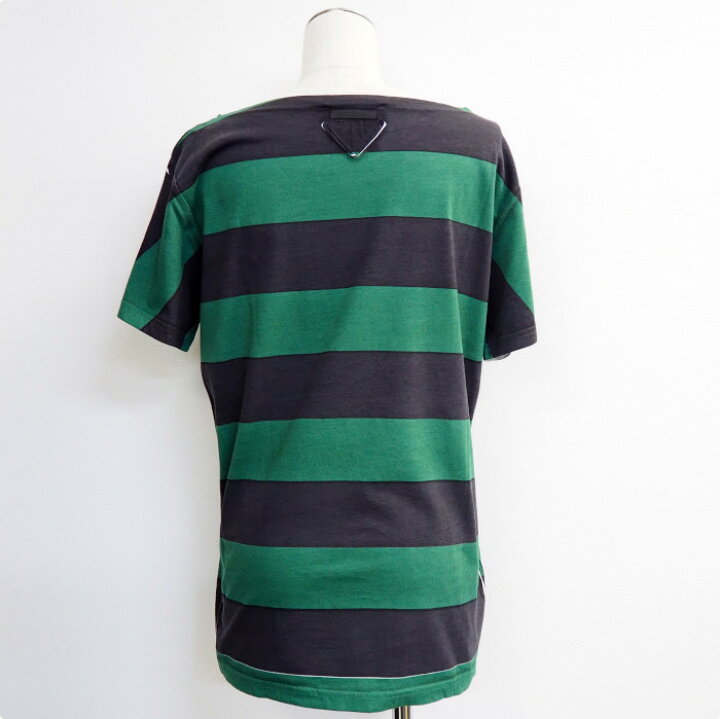 楽天市場】レターパックプラス発送 PRADA プラダ ボーダー コットン T 
