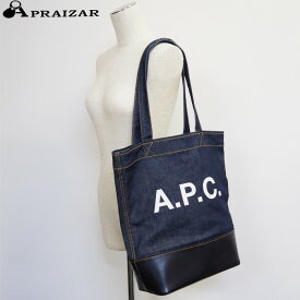 A.P.C. アー・ペー・セー デニム レザートートバッグ ブラック ユニセックス [中古]