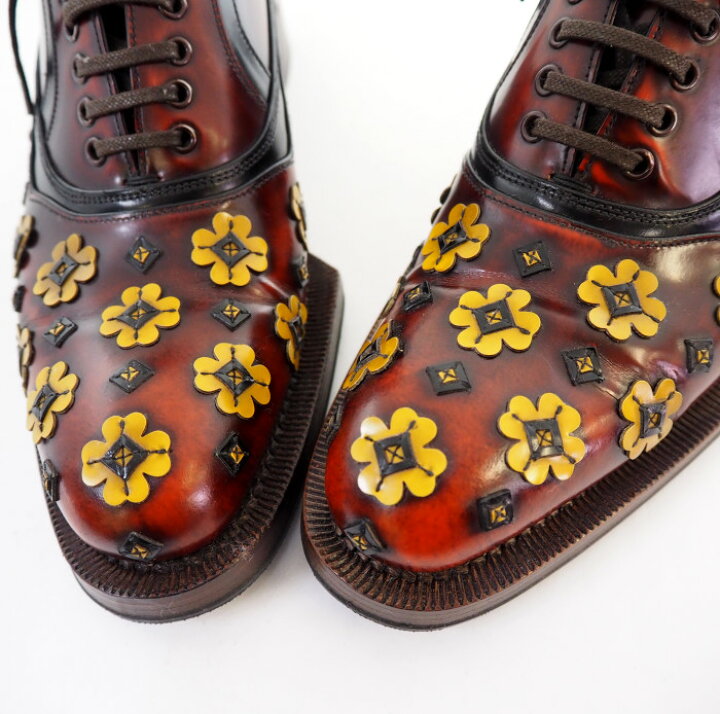 楽天市場】PRADA プラダ レザー フラワー 花 レースアップ シューズ 37 