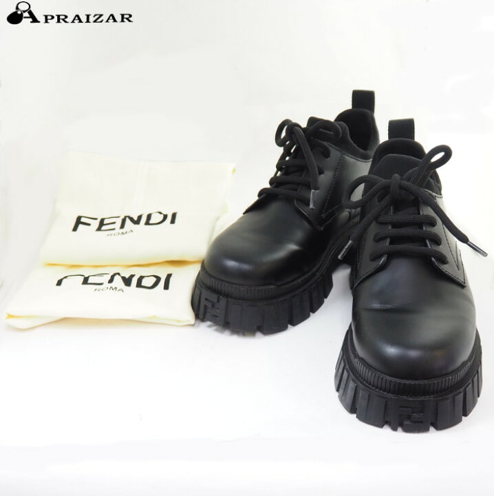 楽天市場】FENDI フェンディ レザー 編み上げ レースアップ ブーツ  