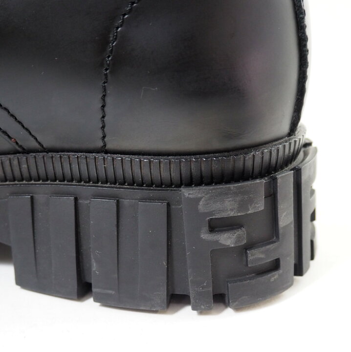 楽天市場】FENDI フェンディ レザー 編み上げ レースアップ ブーツ  