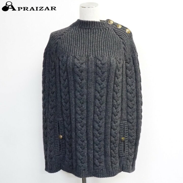 楽天市場】LOUIS VUITTON ルイヴィトン ニット ウール100% ポンチョ  