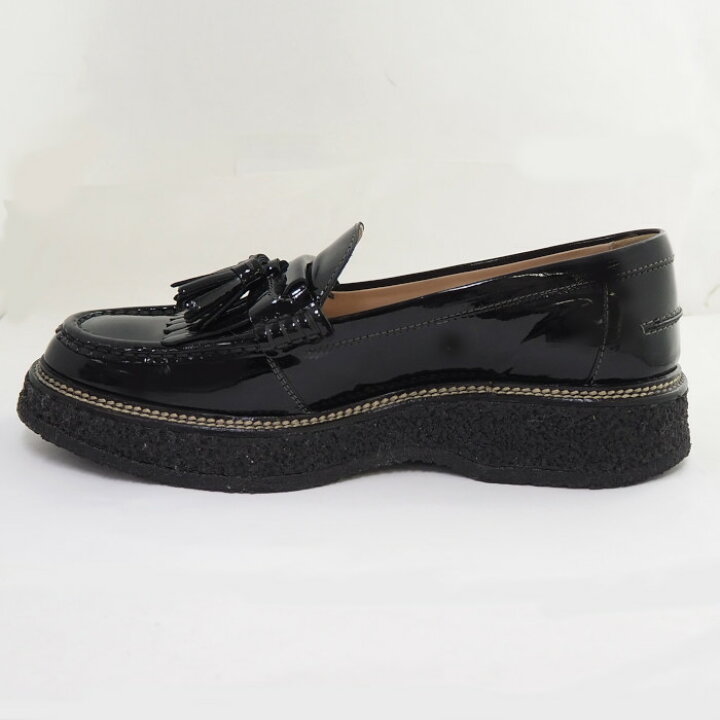 楽天市場】TODS トッズ レザー 厚底 エナメル タッセル ローファー 37 