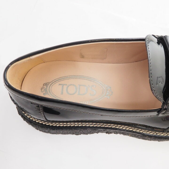 楽天市場】TODS トッズ レザー 厚底 エナメル タッセル 