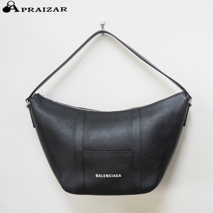 楽天市場】BALENCIAGA バレンシアガ レザー ショルダーバッグ ブラック 