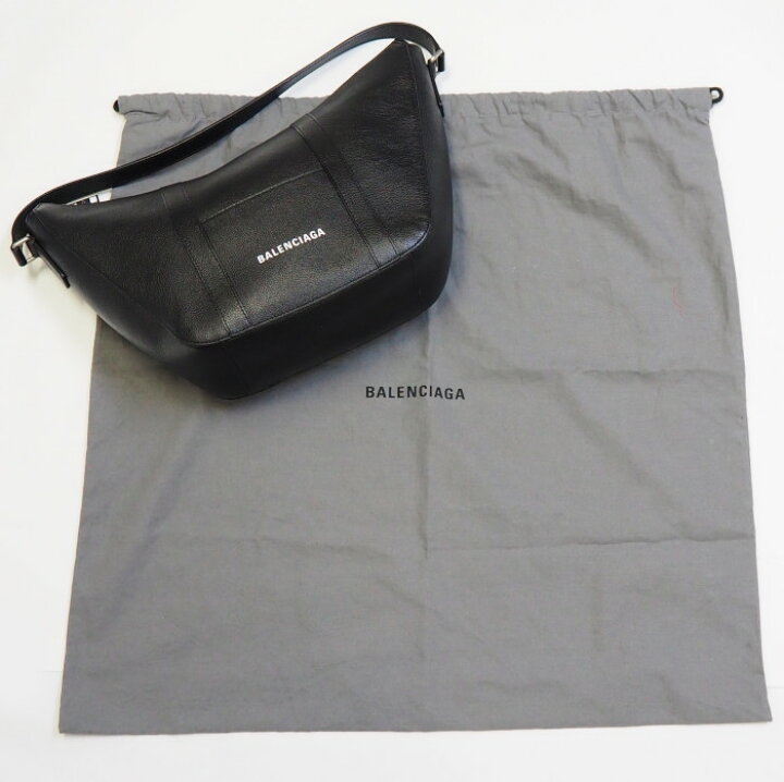楽天市場】BALENCIAGA バレンシアガ レザー ショルダーバッグ ブラック 