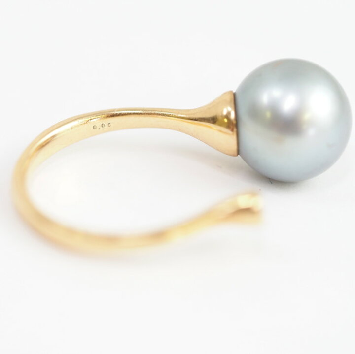 ☆Hirotaka☆ タヒチパール ダイヤリング K10 YG 