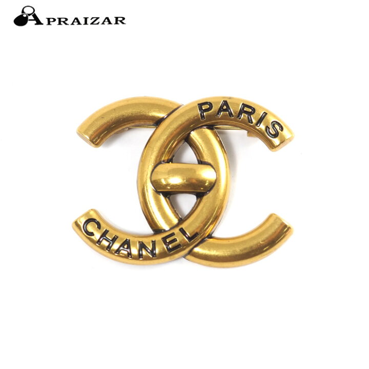 楽天市場】CHANEL シャネル CC ココマーク ロゴ GP ゴールド ブローチ 