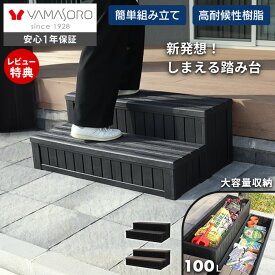 [P10倍9/30まで]【LINE追加300円クーポン】 ステップ 階段 屋外 段差 踏み台 台 収納 収納ボックス 2段 おしゃれ 子供 掃き出し窓 勝手口 木目柄 収納庫 ストッカー ガーデンベンチ 縁台 縁側 ベンチ 庭 ステップ&ストレージ STOCKA ストッカ