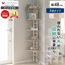 【LINE追加300円クーポン】コーナーラック 突っ張り つっぱり ラック 50幅 棚 壁面収納 スリム ウォールラック 飾り棚 本棚 北欧 賃貸 大理石柄 フック 可動棚 オープンラック 玄関 トイレ DIY エコー Echo