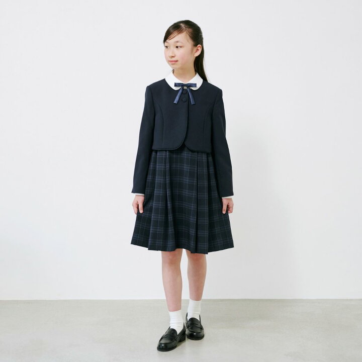 楽天市場】卒業式 スーツ 女の子 ワンピース 高校受験 格子ジャンパー 