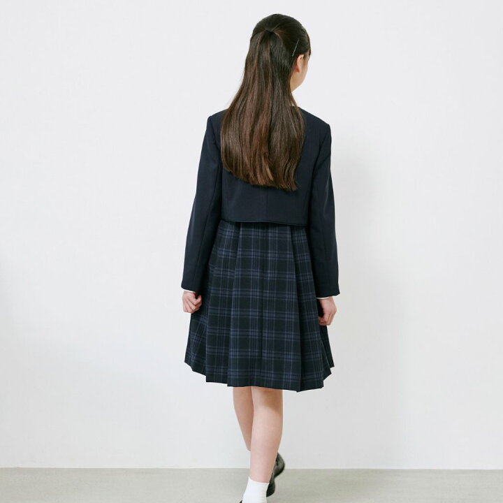 楽天市場】卒業式 スーツ 女の子 ワンピース 高校受験 格子ジャンパー 