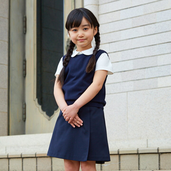 楽天市場】小学校受験 お受験 ベスト 小学校 子供 丸首ニットベスト 90 