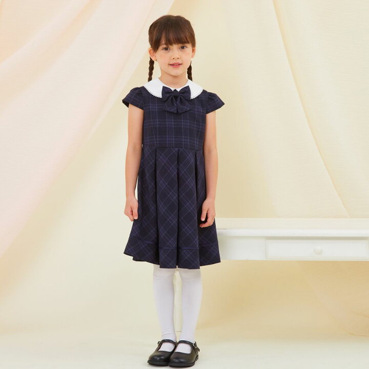 楽天市場】入学式 スーツ 女の子 ワンピース 格子柄アンサンブル 115  