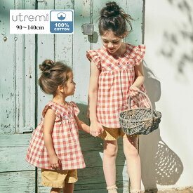 【セール 50%OFF】【25年新作！】【綿100% 】子供服 女の子 半袖 コットンフリルチューリップ刺繍チュニック 90 100 110 120 130 140cm （2533-7110/2533-7327）utremi/ユトレミ [子ども服 キッズ ジュニア お出かけ おしゃれ 可愛い 夏服 カジュアル]by CHOPIN