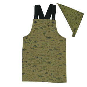 【アウトレット】【子供】キッズエプロン 三角巾セット 男の子 日本製 ギフト プレゼント おしゃれ かわいい【メール便1枚のみ対応可能】【N】【Y】