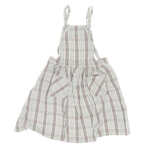 チェックギャザーエプロン クロスエプロン タータン ギンガム ふんわり おしゃれ かわいい プレゼント ギフト【メール便1枚のみ送料無料】【N】【M】