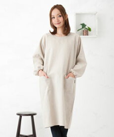 【宅急便送料無料】リネンロング割烹着 日本製 かっぽう着 スモック エプロン プレゼント ギフト 母の日