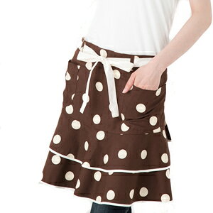 【メール便対応可】【日本製】フェアリーミズタマダブルフリルギャルソンエプロン カフェ 腰巻 かわいい ガーデニング ギフト プレゼント【N】【Y】【レビュー特典対象】