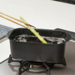 ミニミニ天ぷら角型(アミ・フタ付き) 日本製 燕三条 IH対応 ガス火対応 コンパクト スクエア